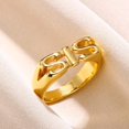 thumbnail image 1 of Anillos de Color dorado con letras brillantes para mujer, bisutería para el día de la madre, regalos de cumpleaños y Navidad, 1 of 4