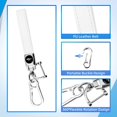 thumbnail image 6 of Key Fob Cover Compatible with Toyota Tacoma 4Runner Prius Corolla Cross Hatchback Tundra Sequoia 2022-2025 Keychain Case Holder Protector,Silver/White, 6 of 6