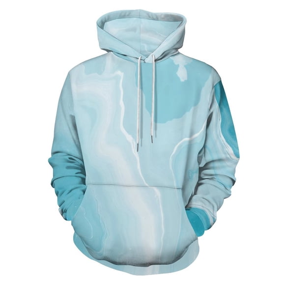 Aqua Marble Texture Print 3D Print Hoodie Men Women Autumn Thin Pullover Sweatshirt Vintage Streetwear Tops