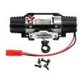 thumbnail image 1 of Cabrestante de Metal de doble Motor RC, escala 1/10, cabrestante modelo RC, accesorios DIY, piezas atractivas, regalos para adultos, cabrestante sobre negro Hugo cabrestante de coche rc, 1 of 8
