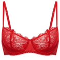 thumbnail image 1 of Sostén DOBREVA Talla Grande con Encaje Push Up Transparente 34A Rojo, 1 of 4