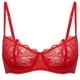 thumbnail image 1 of Sostén DOBREVA de Encaje Push Up Talla Grande Transparente 38D Rojo, 1 of 4
