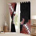 thumbnail image 3 of Manfei Monogrammed L Theme Blackout Curtains Set of 2 (52x84 Each),Rugby Football Sport Window Curtains,Boys Ball Game Curtains and Drapes For Teens,Ultra Soft Bedroom Decor, 3 of 6