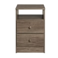 thumbnail image 1 of Prepac Astrid 2-Drawer Nightstand, Drifted Gray, 1 of 9
