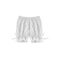 thumbnail image 3 of JanJean Kids Girls Ruffled Bloomers Shorts Cotton Lace Up Safety Short Pants Bottom Ruffled Bloomers White 120, 3 of 5