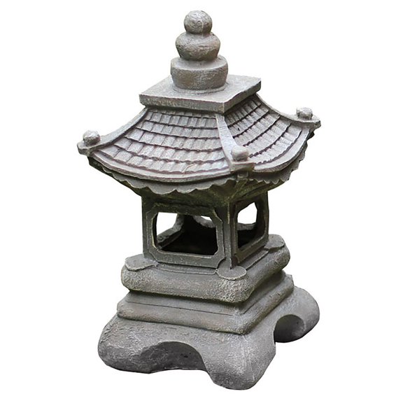 Japanese Style Courtyard Decoration Resin Solar Lamp Palace Lanterns Landscape Lights Home Gardening