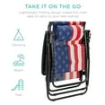 thumbnail image 7 of Best Choice Products Folding Zero Gravity Recliner Patio Lounge Chair w/ Canopy Shade, Headrest, Tray - American Flag, 7 of 7