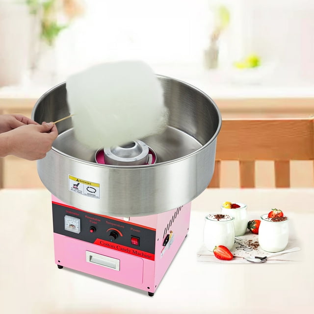AKDSteel 980W Commercial Electric Cotton Candy Machine, Tabletop Floss Maker with Stainless Steel Bowl, Built-In Drawer and Sugar Scoop for Parties, Fairs & Home Use