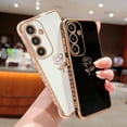 thumbnail image 3 of for Samsung Galaxy S23 FE 5G Case Cute Rose Flower Phone Case for Women Girls Luxury Plating Full Camera Lens Cover Protect Shockproof Galaxy S23 FE Case 6.4" Soft Silicone Bumper (Black), 3 of 11