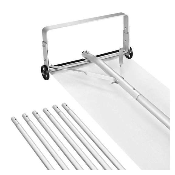 YYDSBNHH Adjustable 5.2-30 ft Roof Snow Rake with 18.5" Aluminum Blade, Wheels & Slide – Lightweight Tool for Snow and Debris Removal from House Rooftops