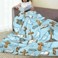 thumbnail image 6 of Fuzoiu Happy Easte Print Ultra-Soft Micro Fleece Blanket,All Seasons Flannel Throw, Lightweight Blanket for Bed, Sofa, Couch, Movie Night, Camping, and Travel-80"x60", 6 of 7