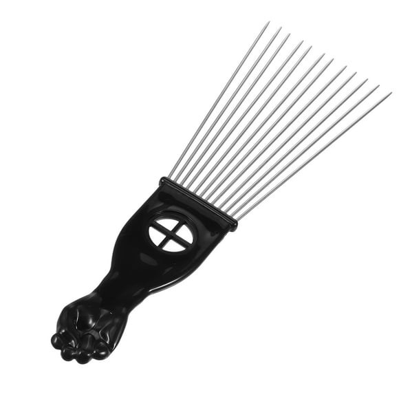 Unique Bargains Metal Hair Pick Metal African Hair Picks Afro Hair Pick Comb for Women and Men 9.06'x2.83'
