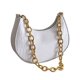 thumbnail image 1 of Bolso de un solo hombro, bolso de mano clásico retro, bolso de mano de un solo hombro con cremallera adecuado para damas blanco, 1 of 5
