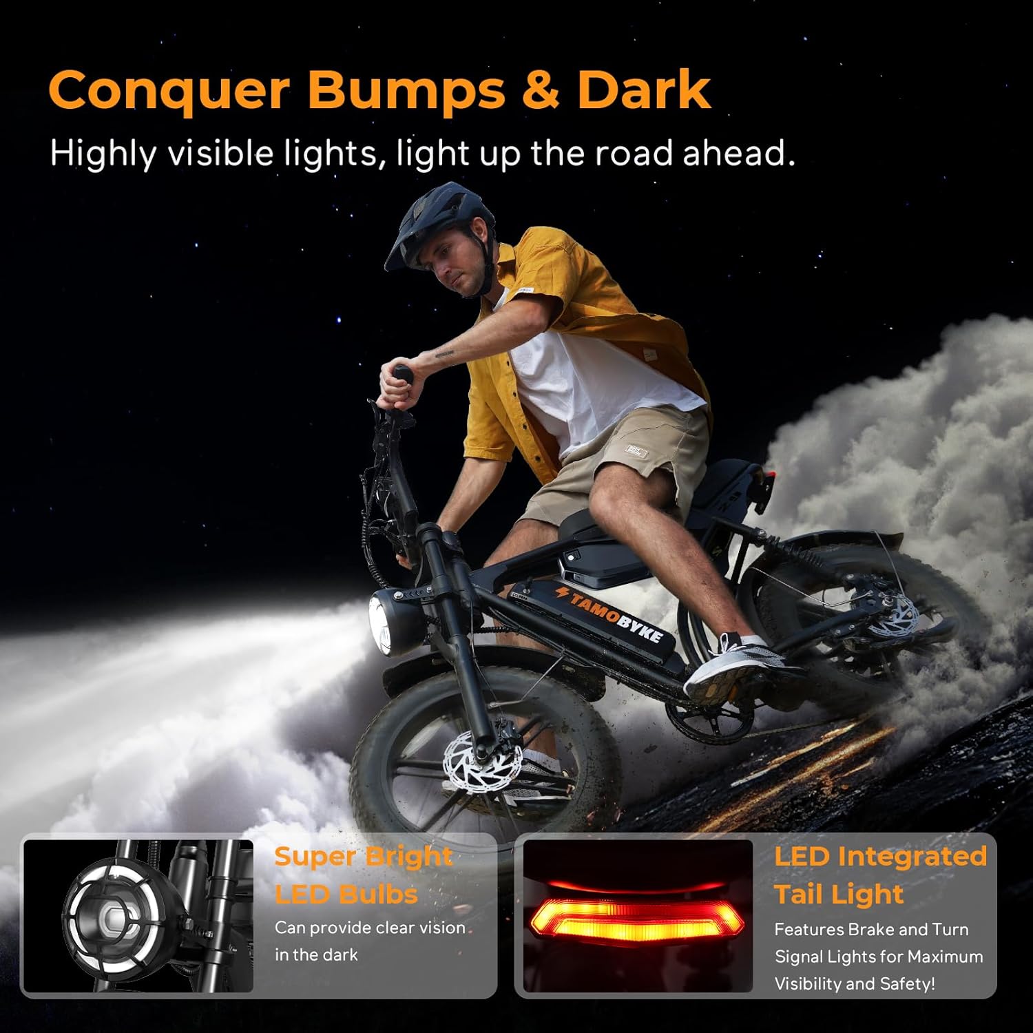 Tamobyke V29Pro Peak 2000W Electric Bike,20" Fat Tire E-Mountain Bikes, 48V 31.2Ah 32mph Ebike for Adults Full Suspension UL2849