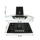 thumbnail image 3 of Combo Lecco SUPRA Parrilla de Cocina 5 Quemadores Cristal Negro y Campana 90 cm, 3 of 4