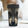 thumbnail image 6 of Logiee Tribal Style Raccoon Print Stainless Steel Coffee Tumbler, Travel Coffee Mug, Insulated Coffee Mug with Lid, Spill Proof Coffee Cup, Portable Thermal Mug, 6 of 8