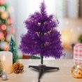 thumbnail image 5 of 2FT Artificial Christmas Tree Purple Tabletop Christmas Tree with Foldable Stand Mini Xmas Pine Tree for Party Supplies Indoor Outdoor Holiday Home Decoration(Purple), 5 of 7