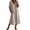 Beige,womens linen midi dress, variant on Linen Summer Dresses for Women Casual Gauze V-Neck Midi Dress Flowy Dressy Loose Fit Lightweight Maxi Sundress Hot Pink,XXXL