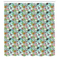 thumbnail image 2 of Ambesonne Sports Shower Curtain, Football Basketball Pattern, 69"Wx84"L, Dark Seafoam and Pale Ruby, 2 of 4