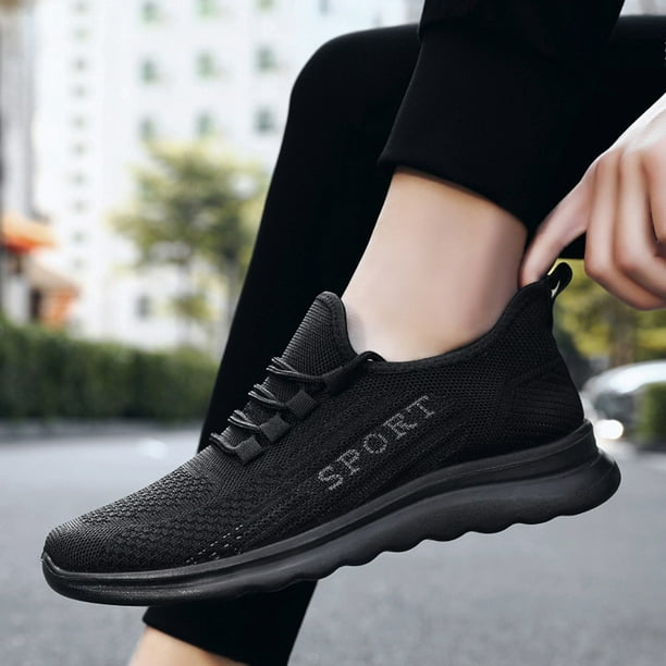 nsendm Men Sneaker Adult Male Mens Running Shoes Men s Athletic Sneaker New Fashion Autumn Men Sports Flat Non Slip Lace Up Fly Mens Leather Sneaker