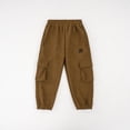 thumbnail image 7 of akafmk Boys Cargo Jogger Sweatpants Fleece Lined Sweatpants Corduroy Thick Warm Multi Pockets Elastic Waist Casual Sweatpants Boys Winter Clothes 3-15 Years, 7 of 7