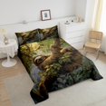 thumbnail image 3 of Cute Sloth Twin Comforter Set 7 Pieces 3D Cartoon Sloth Bedding Comforter Sets, Jungle Woodland Animal Bed in a Bag Botanical Plants Bedding Set, Tree Branches Leaves Bed Sheets Set, 3 of 6