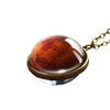 thumbnail image 2 of Double-sided Glass Ball Pendant Necklace Alloy Double-sided Glass Glass Crystal Rhinestone Neck Decoration, Type 3, 2 of 4