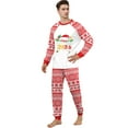 thumbnail image 3 of Family Christmas Pajamas Matching Sets – Red & White Snowflake Long Sleeve Tops and Pants with “Merry Christmas 2026” Letter Print, Holiday Xmas PJs Sleepwear for Couples, Men, Women, Adults, 3 of 5