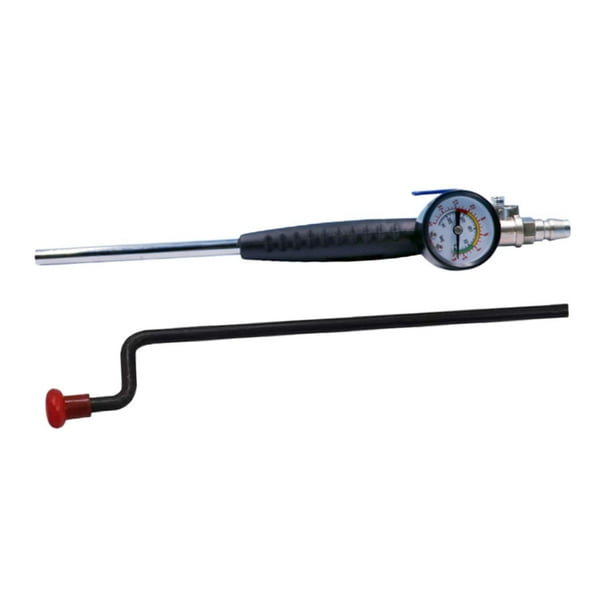 Inflador de neumáticos portátil con manómetro y boquilla de bomba de aire de inflado rápido, resistente, 230 PSI, con manivela para camión y coche.