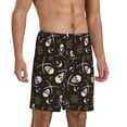 thumbnail image 2 of Easygdp Pirate Skulls Men's Short Pajama Pants, Sleep Shorts, Household Pants, Casual Pants with Pockets - 3X-Large, 2 of 9