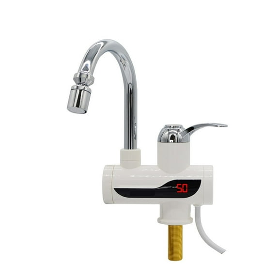 Tankless Instant Water Heater Electric Hot Water Faucet 3000W Heating Kitchen Tap with Temperature Display ,Rapid Water Heating
