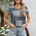 thumbnail image 3 of NAMTYQX Women's Summer Tops Short Sleeve Classic Women Shirts Crew Neck Short Sleeve Shirts for Women Gray Size L, 3 of 5