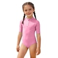 thumbnail image 5 of Swimming Suits for Girls Rash Guard Swimsuits Short Sleeve Zipper Bathing Suit for Girls 8-9 Years, 5 of 5