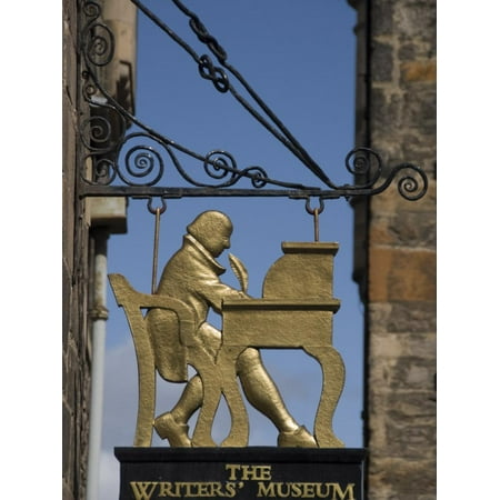 Sign for the Writers' Museum Off the Royal Mile, Edinburgh, Lothian, Scotland, United Kingdom Print Wall Art By Richard