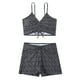 thumbnail image 1 of Traje de baño con pliegues de ángulo plano conservador para mujer informal con estilo Bikini cómodo hueco con estampado OAVQHLG3B Store  lin121212, 1 of 4
