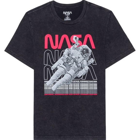 Hybrid Mens Regular fit Short Sleeve Graphic T-Shirt Shirt Medium Black