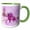 Green/White, variant on 3drose, Wonderful Violet Unicorn, 11oz Mug