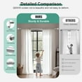 thumbnail image 3 of 2 Pack Silver Curtain Rods for Windows 48 to 84 inch,1" Adjustable Heavy Duty Window Curtain Rod with Leaf Finials,Rustic Decorative Drapery Rods Set,Size:36-88'', 3 of 17