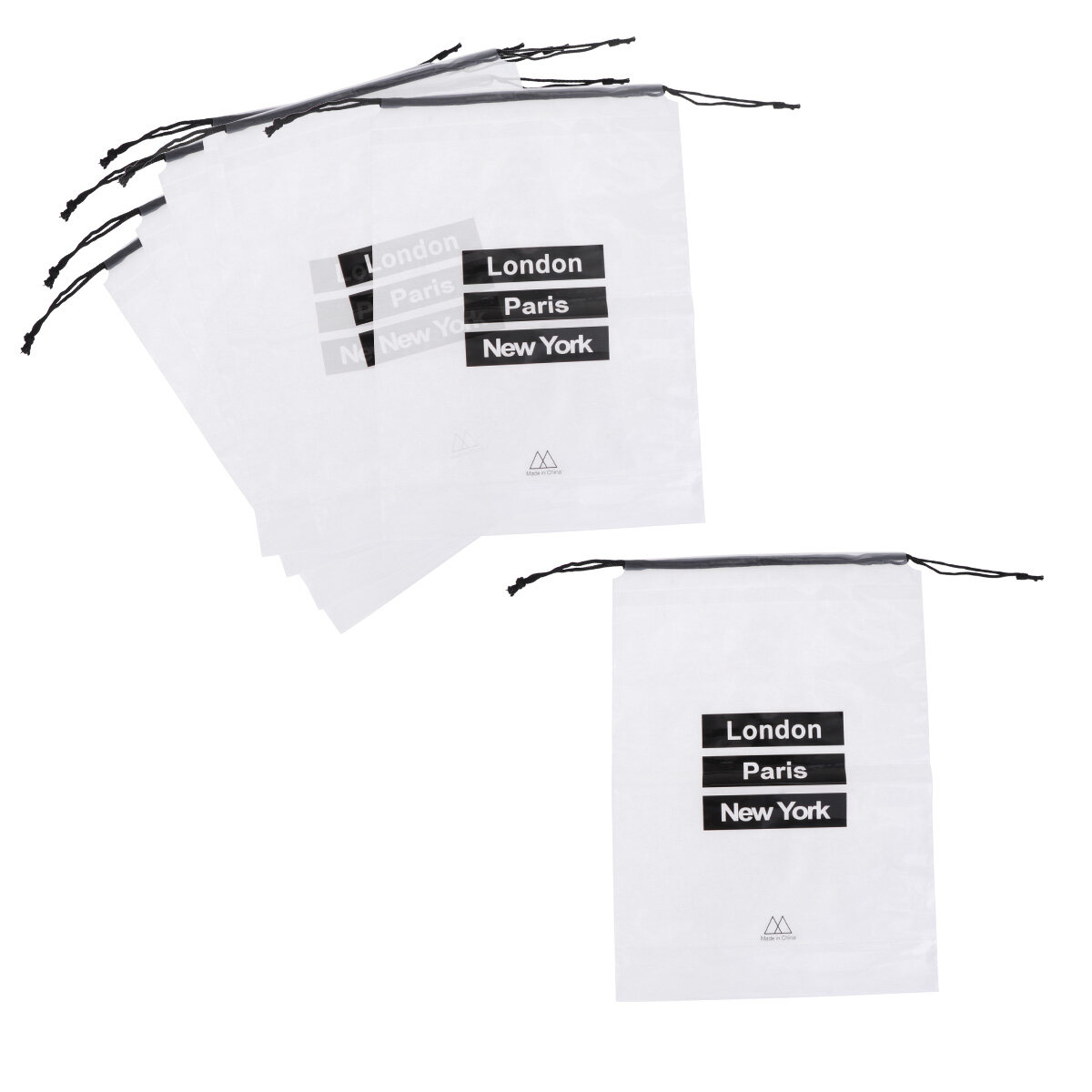 unbranded 30 pcs Waterproof Shoes Bag Transparent Shoe Organizer Outdoor Portable Drawstring Pouch Travel Drawstring Pouch