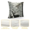 thumbnail image 4 of CMMY Throw Pillow Cover Case Deer Silhouette in Forest Pillow Covers,Soft Decorative Throw Pillow Case for Living Room Bedroom Sofa Couch Cushion Covers 12x12in, 4 of 5