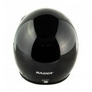 Raider Open Face Adult Motorcycle Helmet DOT Approved / Gloss Black - Small