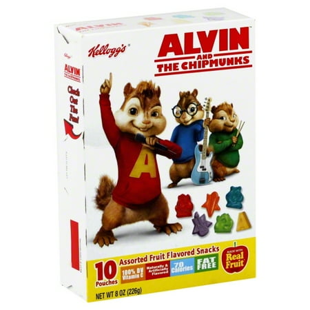 Kelloggs Alvin And The Chipmunks Fruit Flavored Snacks, 10 ea