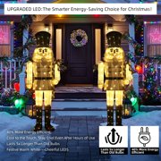 Starfree 61-inch Lighted Large Outdoor Nutcracker Christmas Decorations Indoor Christmas Yard Decoration Outdoor Lawn Decoration with LEDs for Holiday