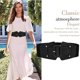 thumbnail image 4 of Cinturones anchos para mujer, cinturón elástico con hebilla, cinturón elástico tipo corsé para vestido, largo 78 cm, ancho 7,5 cm, 4 of 7