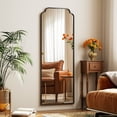thumbnail image 2 of Easy4Home 64"x21" Arched Full Length Mirror Decorative Wall Mounted Mirror with Metal Frame, Black, 2 of 6