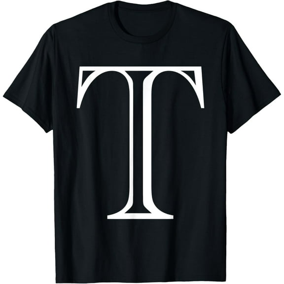 The Letter T Classic Style Capital Alphabet Monogram Initial T-Shirt