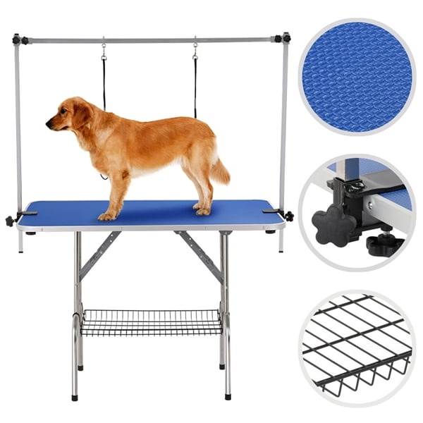 47" x 24" Professional Adjustable Dog Pet Grooming Table W/Arm & Noose & Mesh Tray,Maximum