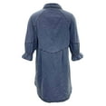 thumbnail image 5 of Women's 3/4 Lantern Sleeve Button Down Casual Denim Shirt Dress, 5 of 6
