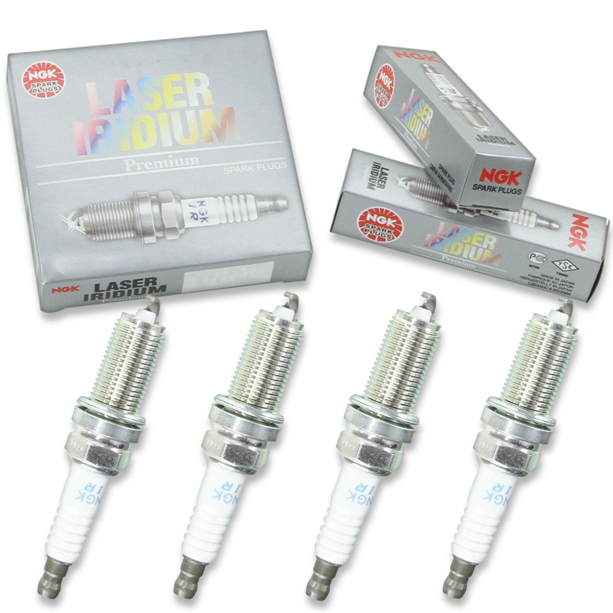 4 pc NGK 4904 Laser Iridium Spark Plugs for 3421 3493 4506 4704 6731 FR7NPP30X FR7NPP332 IKH20TT PKH20TT SK20HR11 SK20HRA11 Ignition Wire Secondary Fits select: 2005-2015 TOYOTA TACOMA