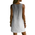 thumbnail image 7 of Levmjia Women's Summer Dress Sleeveless V Neck Casual Shift Dress with Pockets Loose Fit A Line Ombre Print Sundress for Women Daily Vacation Wear, 7 of 7